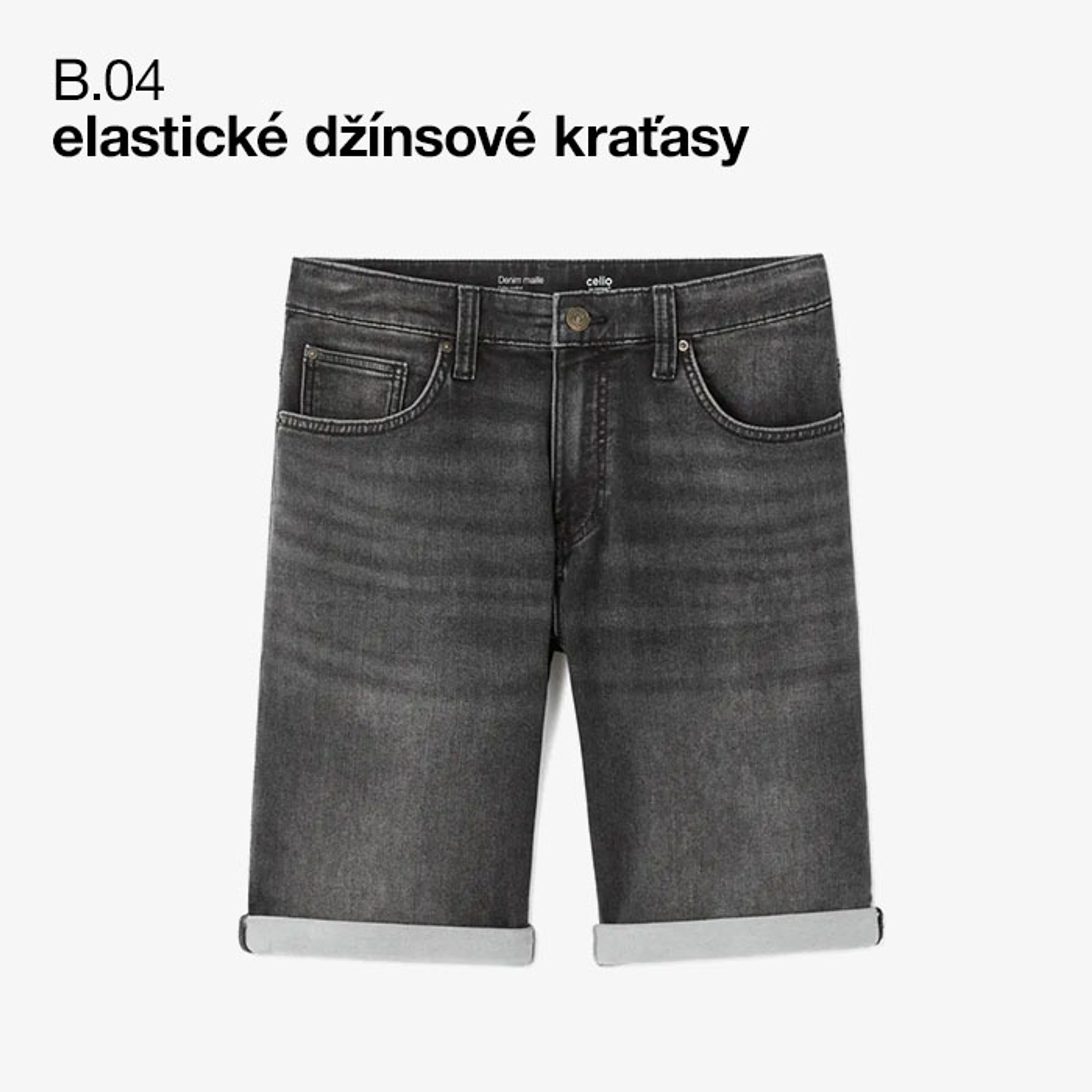 B.04 - elastické džínsové kraťasy
