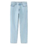 Džínsy relax Pocropped-Modrá - 003