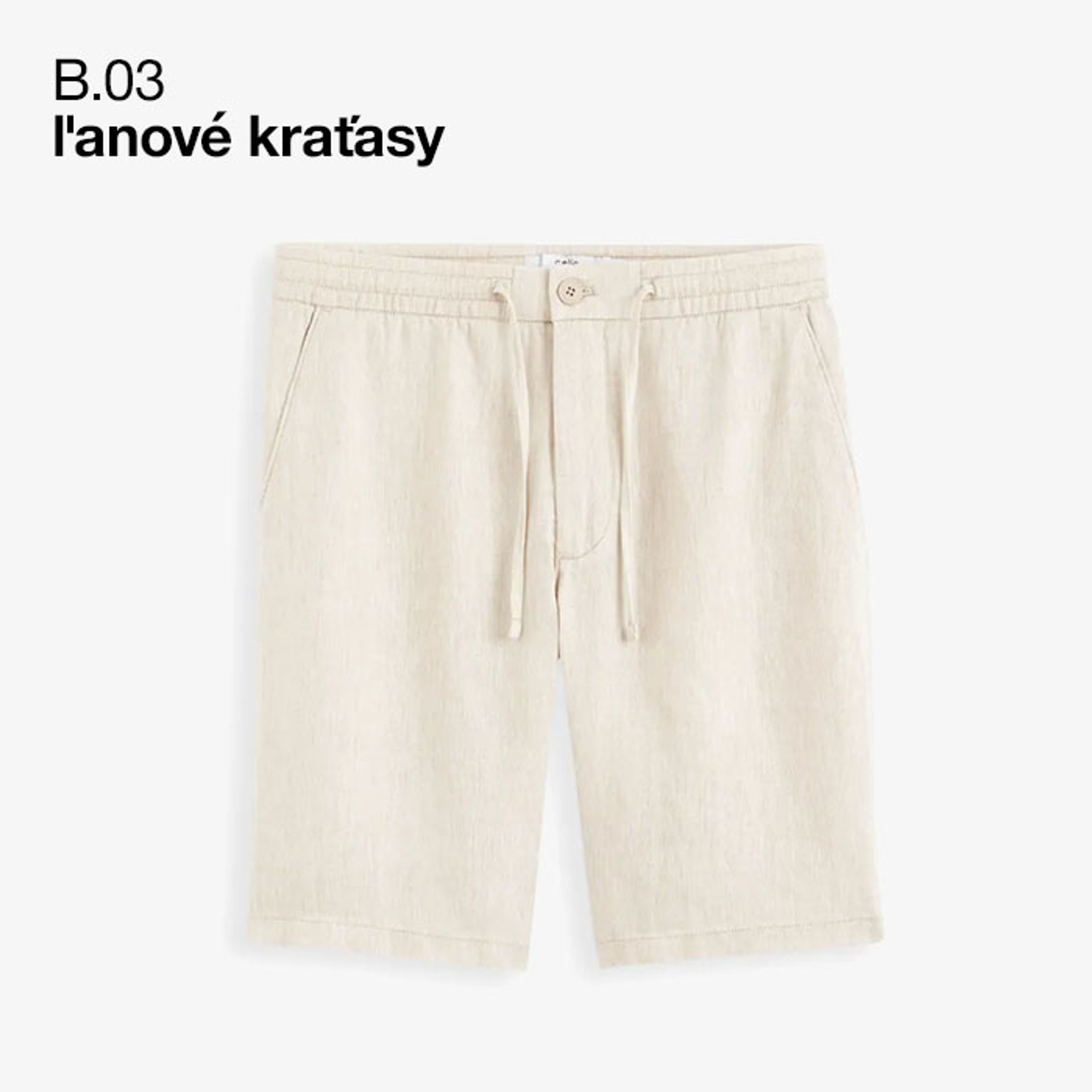 B.03 - ľanové kraťasy