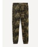 Kalhoty Voyage s pružným pasem-Khaki - 001