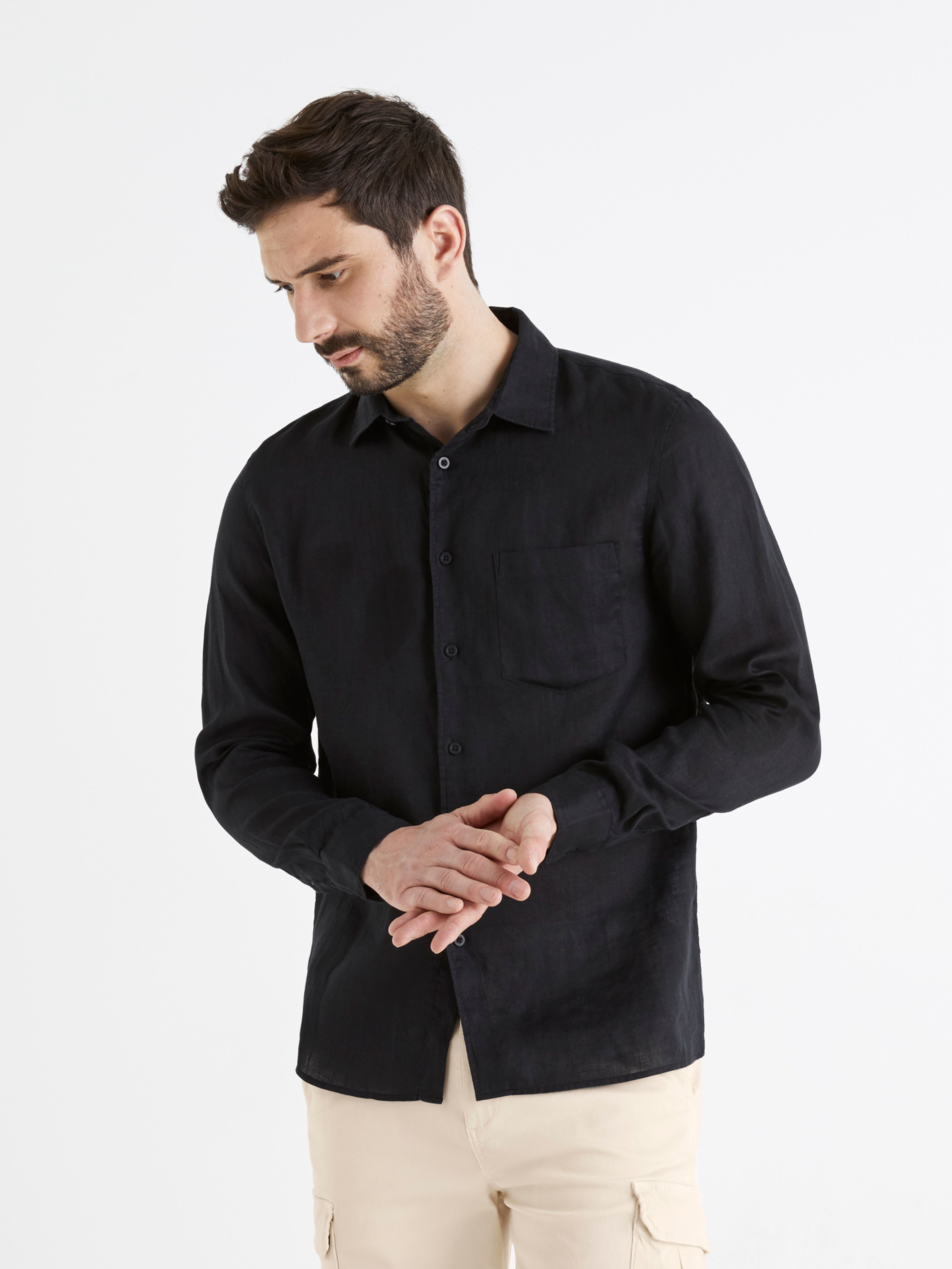 Ľanová košeľa regular Baflax