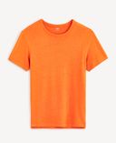 Lněné tričko Delinja-Oranžová - 001