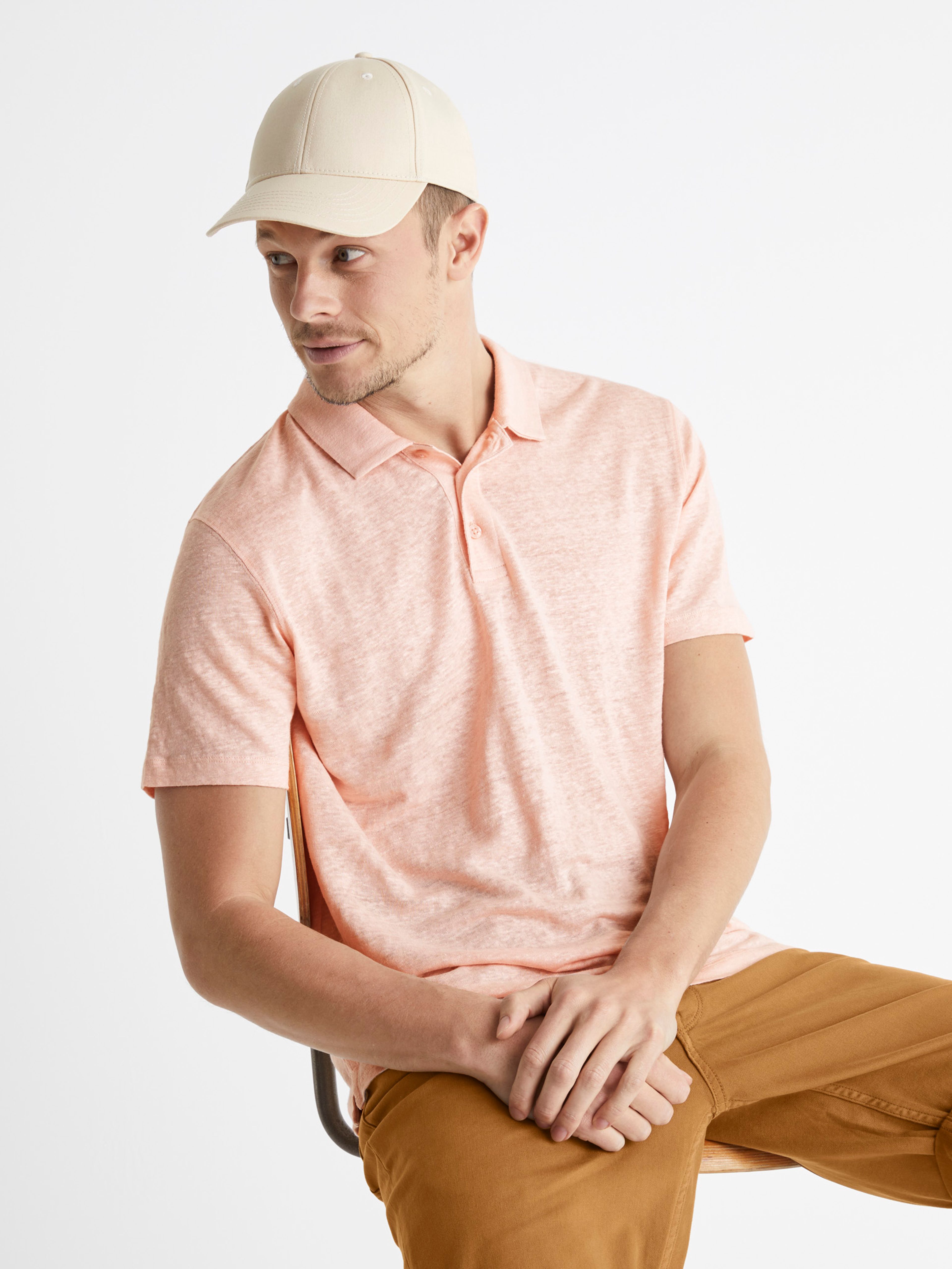 Lněné polo tričko Bepolin