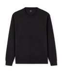 Tričko Leheml oversize s dlouhým rukávem-Černá - 003