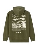 Mikina Mefuji s kapucí-Khaki - 001